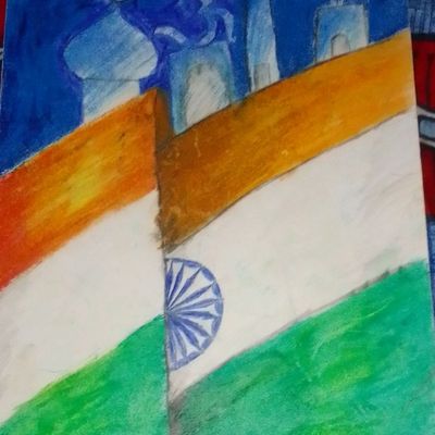 Poster making on independence day//independence day painting// Azadi ka  amrit mohatsav painting - YouTube