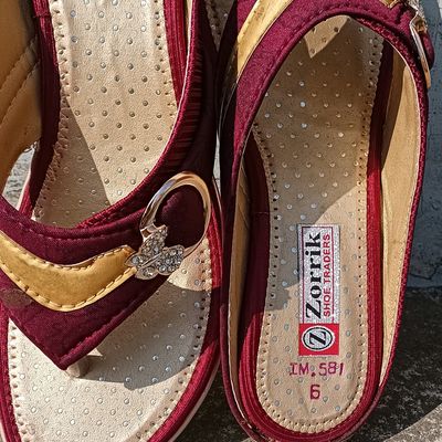 Buy Women Maroon Sandals Online - 236156 | Van Heusen