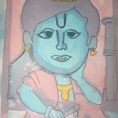 Easy Colour drawing of bal krishna | god krishna@TaposhiartsAcademy -  YouTube