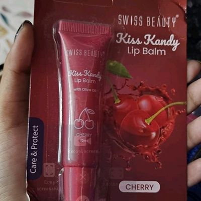 Other, Swiss Beauty Kiss Kandy Lip Balm with Olive Oil, Moisturising, Non-Sticky, Soft & Smooth Lips, Shade - Cherry, 10ml