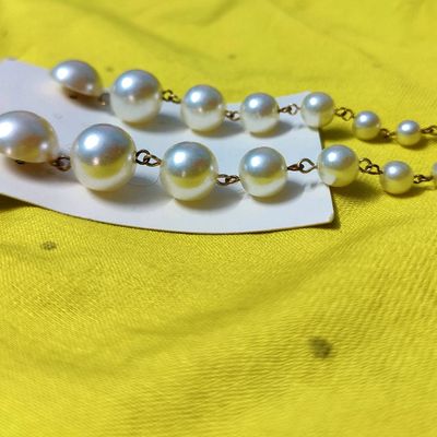 Earrings & Studs | Pearl Chain Long Earings | Freeup