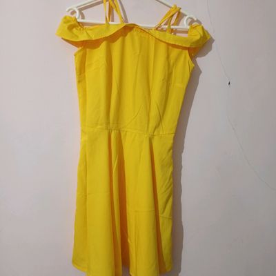Printed Yellow Ladies Designer Cotton One Piece Dress, 3/4th Sleeves, Party  Wear at Rs 1050/piece in Noida