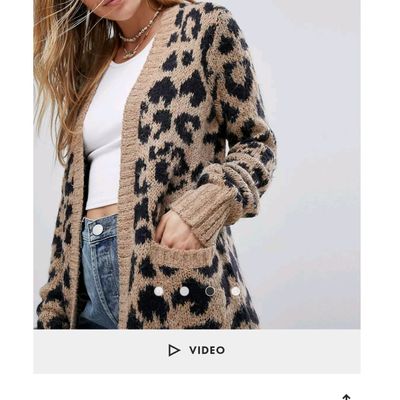 Hollister leopard cardigan new arrivals