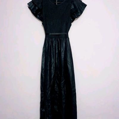 Faux-leather dress | MANGO