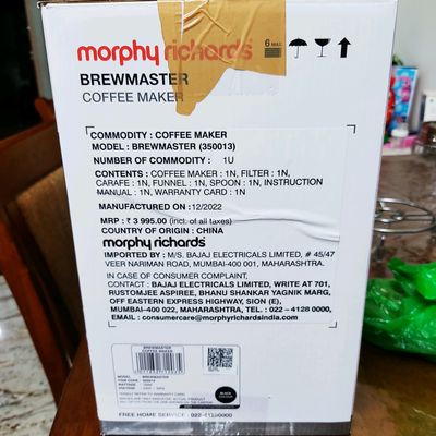 Morphy richards brewmaster coffee maker - Kitchen & Other Appliances -  1756715362