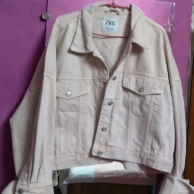 Pink denim clearance jacket zara