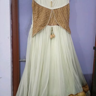 Sonal Chauhan Georgette Anarkali Suit In Off White Colour
