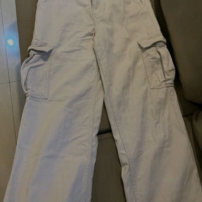 Jeans & Trousers, Beige H&M Twill Cargo