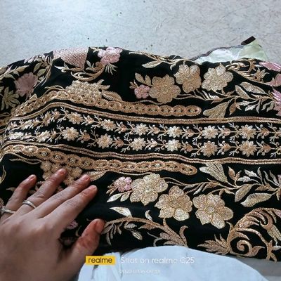 Georgette Fancy Salwar Kameez Suit Semi Stitched Ladies Dress Material-T1684