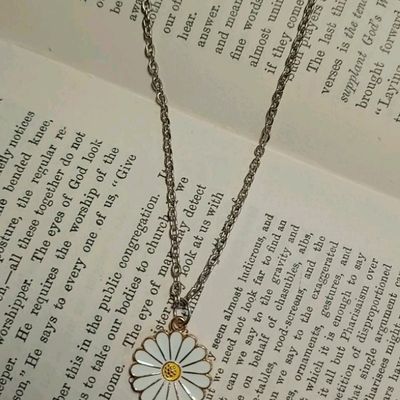 Pastoral Style Eternal Flower Necklace Daisy Pendant Jewelry - Temu
