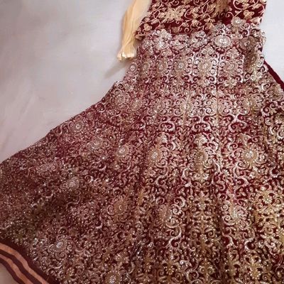 Golden Net Thread Embroidery And Stone Work Lehenga SetDefault Title |  Designer bridal lehenga, Designer bridal lehenga choli, Bridal lehenga  online