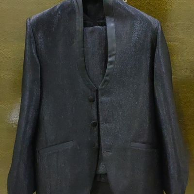 Men's wedding suit, black, 4 pieces - C4358