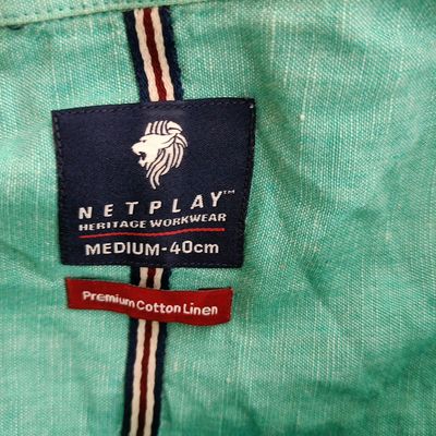 NETPLAY Heritage Workwear X-LARGE 44 Mens Long Sleeve Shirt Black Corded |  eBay