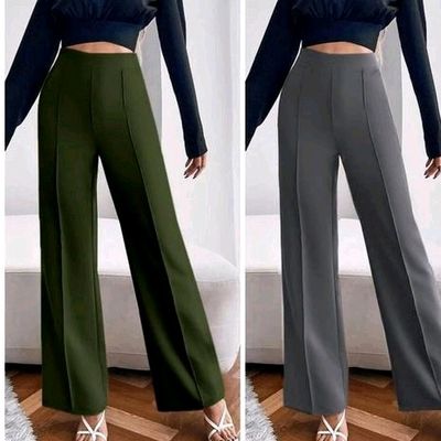 GWAABD Girls Western Jeans Womens Length Full Casual Pants Flare Leg High  Waist Trousers - Walmart.com