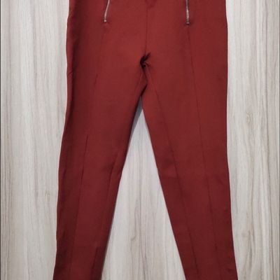 RETORO Womens trousers Tie Paperbag Waist Pants (Color : Rust Brown, Size :  Petite M): Buy Online at Best Price in UAE - Amazon.ae