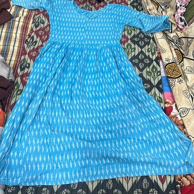 Pochampally cotton clearance long frocks