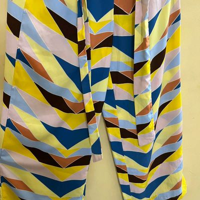 FOREVER 21 Women Multicoloured Regular Fit Striped Regular Trousers