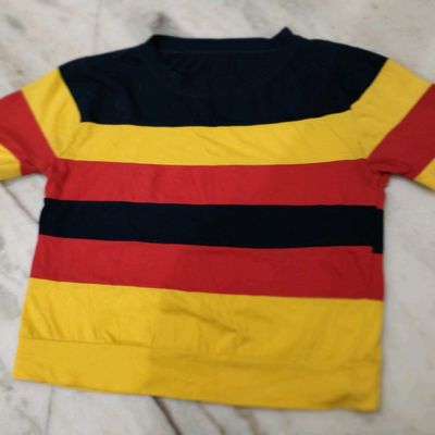 Red And Yellow Striped Shirt