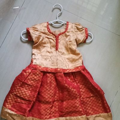 Pattu pavadai for hot sale 6 months old baby