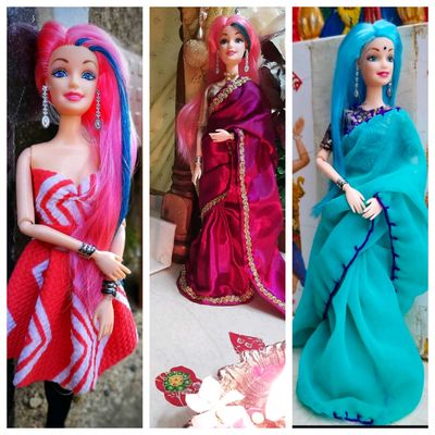 Barbie dolls hot sale saree