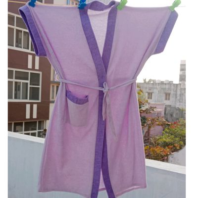 Women Bath Towel Wearable Bath Robe Beach Towel Dress Lady Spa Shower Towel  Body Wrap (Pink Color)