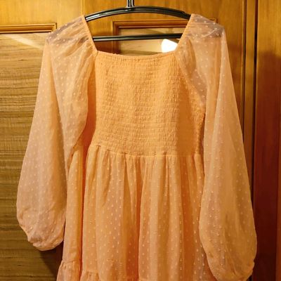Peach Flared Dress