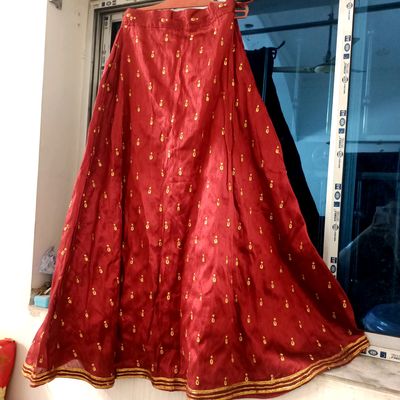 Buy ROZLAND Women Purple Georgette Embroidered Readymade Flared Lehenga  Choli with Dupatta, L (Pack of 1) Online at Best Prices in India - JioMart.