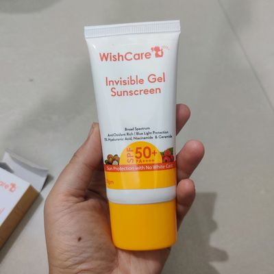 Sunscreen, Wishcare Invisible Gel Sunscreen SPF 50