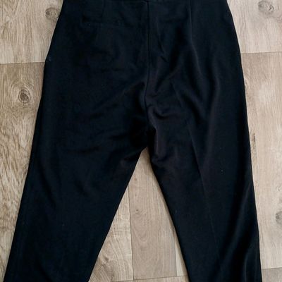 2 pc Crop Top With Wide Leg Pants Black
