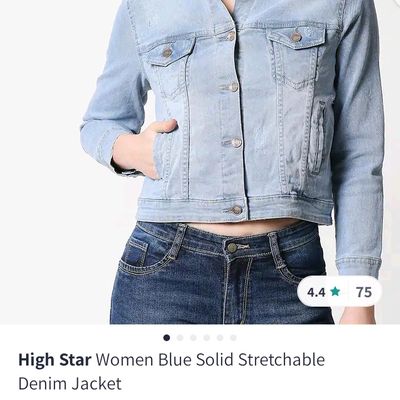 CLOTHING High Star Women Solid Denim Jacket