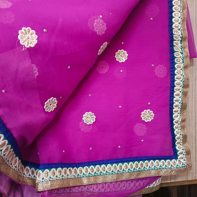 Sarees | Saree Chiffon Fall Pico Ready | Freeup