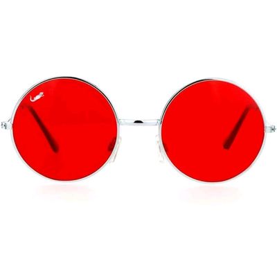 Round Sunglasses in Red | JOSEPH US