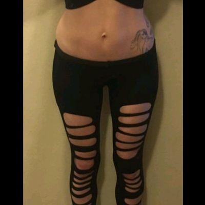 SweatyRocks Women's High Waisted Cutout Ripped Skinny Leggings Yoga Active  Pants