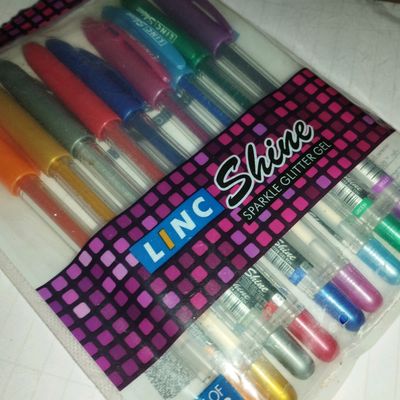 Linc Shine Sparkle Glitter Gel Pen Pack of 10 Multicolour