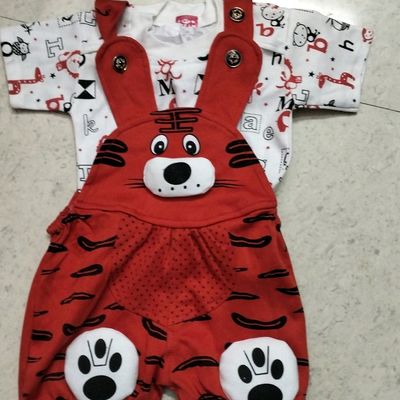 Buy little PANDA Baby Boys and Baby Girls Dungaree & T-Shirt Dress Set  (Red, 6-12 Months) at Amazon.in