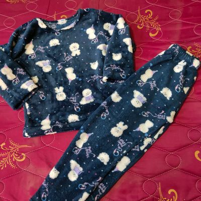 Winter Full Sleeves Printed Cotton Night Suit Set for Woman – Stilento