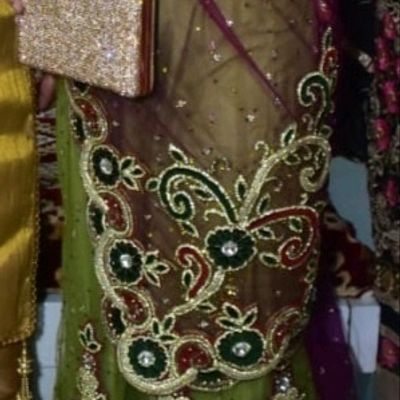Amazon.com: Indian Bridal Wedding Silk Saree Blouse Muslim Women Heavy Sari  1615 (1) : Clothing, Shoes & Jewelry