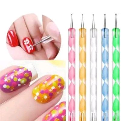 Artwork, Nail Art Dotting Design Pens Set Of 5