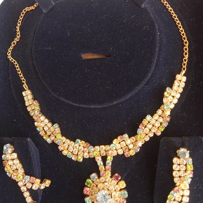 Orange & Gray Stone Jewelry Set - Matching Necklace, Bracelet & Earrin –  DearBritt Jewelry Designs