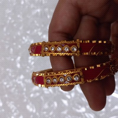 Buy Antique Gold Lakshmi Devi Bangles For Weddings And Parties Online –  Gehna Shop