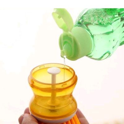 159 Plastic Wash Basin Brush Cleaner with Liquid Soap Dispenser (Multi –  maviyu4.com