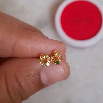 Earrings Women Gold Color Ring | Ring Type Earrings Gold Price - 2023 Gold  Color Lady - Aliexpress