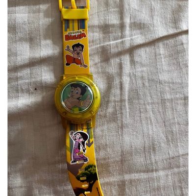 CHHOTA BHEEM PROJECTOR WATCH FOR KIDS TOY DESIGN DIGITAL GLOWING WATCH 24  DESIDN CARTOON IMAGES PACK OF 1