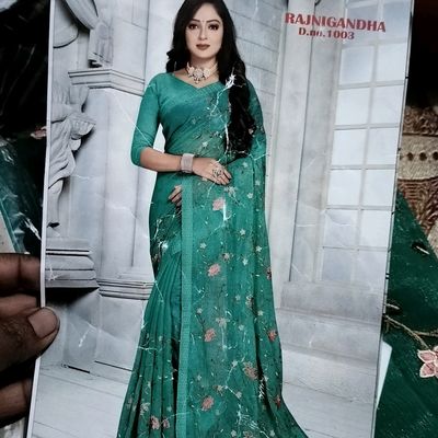 Shop Pista Green Organza Saree Online in USA with Red Saree Blouse – Pure  Elegance