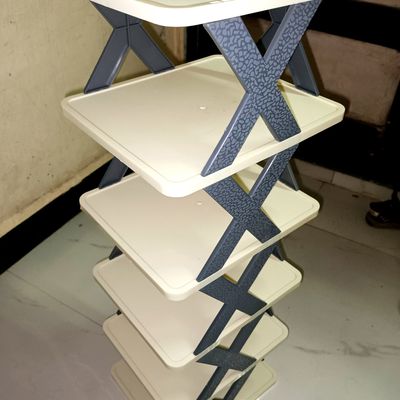 Shoe Rack Foldable & Collapsible Heavy Duty Plastic Shelf Storage