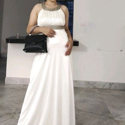 Lulus White Lace Backless Long Sleeve Maxi Dress | 10 Backless Wedding  Dresses That Are Playful Yet Elegant | POPSUGAR Fashion UK Photo 2