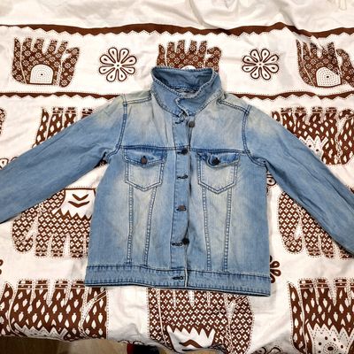Buy Roadster Women Blue Washed Denim Jacket - Jackets for Women 12178124 |  Myntra