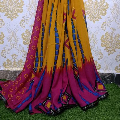 Buy Shibori Printed With Sequins Work Georgette Sari With All Over Sequence  Embroidery Work Saree With Blouse Bollywood Wedding Wear Sari Online in  India - Etsy