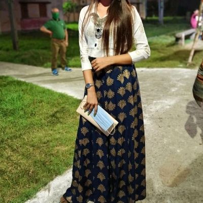 ZL GEQINAI Midi Skirt Women Flowy Handkerchief India | Ubuy