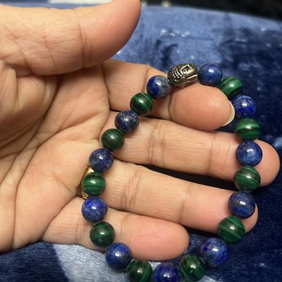 Azurite Malachite Crystal Stretch Bracelet Premium Beads Chakra Healing  Bracelet Natural Jewelry Meditation Metaphysical Yoga Chrysocolla - Etsy